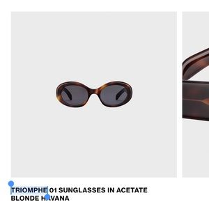 Celine TRIOMPHE 01 SUNGLASSES IN ACETATE
BLONDE HAVANA